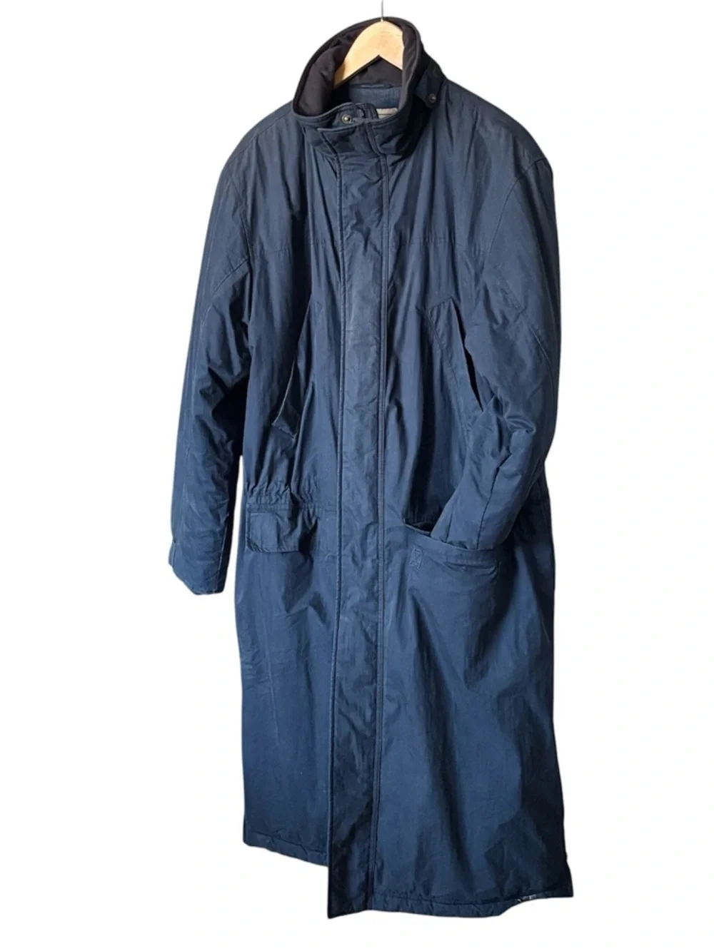 L.L. Bean Men’s Thinsulate Long Parka Jacket Large Wool Blend Lined Trench Coat - Picture 5 of 12